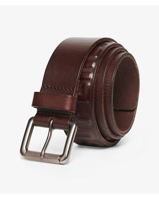 Superdry Brown & Co Vintage Branded Belt for men