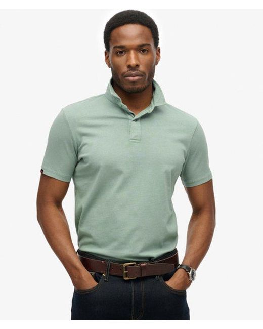 Superdry Green & Co Essential Jersey Polo Top for men