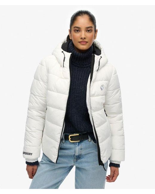 Superdry Gray & Co Hooded Spirit Sports Puffer Jacket