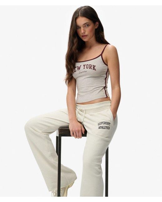 Superdry White & Co Athletic Essentials Low Rise Flare joggers