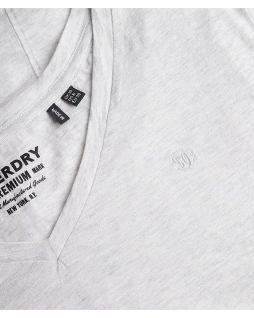 Superdry White & Co Studios Slub Embroidered T-shirt