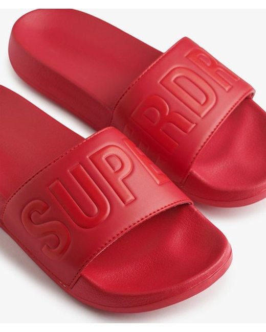 Superdry Red & Co Code Core Pool Sliders for men