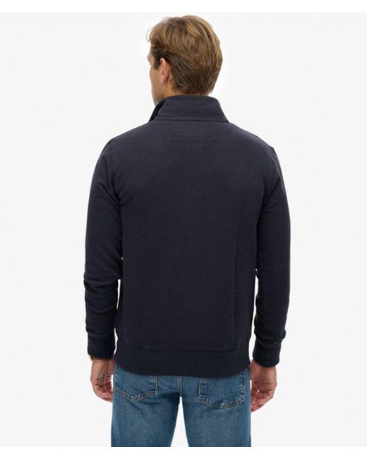 Superdry Blue & Co Preppy Half Zip Jumper for men
