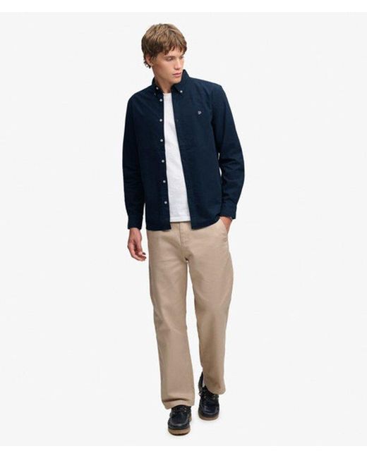 Superdry Blue & Co Classic Oxford Long Sleeve Shirt for men