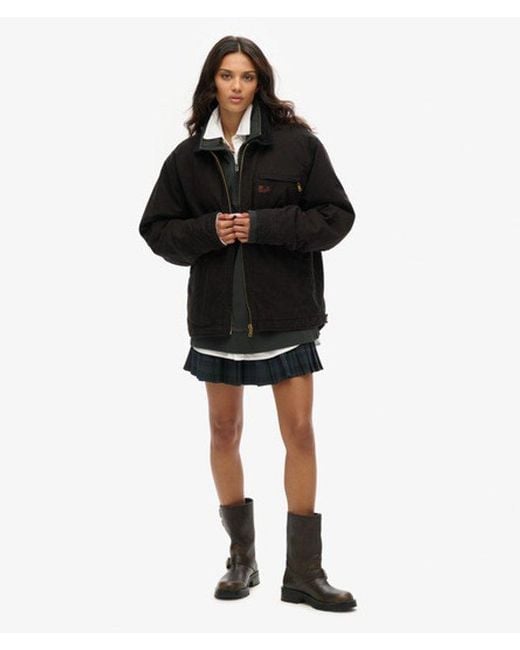 Superdry Black & Co Oversized Surplus Barn Jacket