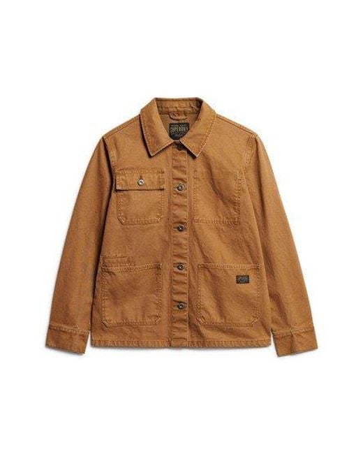 Superdry Brown Canvas Chore Jacket