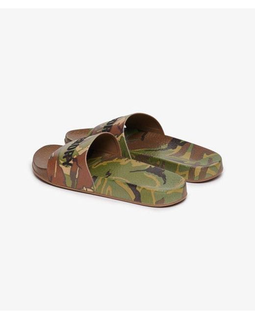 Superdry White & Co Camo Print Pool Sliders for men