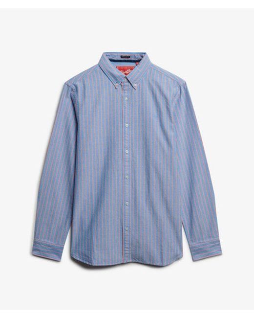 Superdry Blue & Co Classic Oxford Long Sleeve Shirt for men