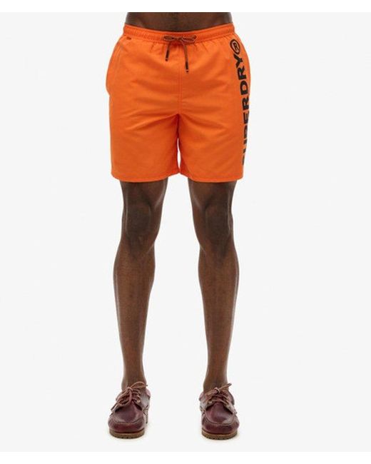 Superdry Orange & Co Sport Graphic 17-inch Swim Shorts for men