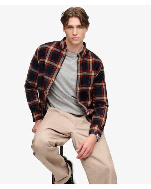 Superdry Black & Co Long Sleeve Cotton Lumberjack Shirt for men