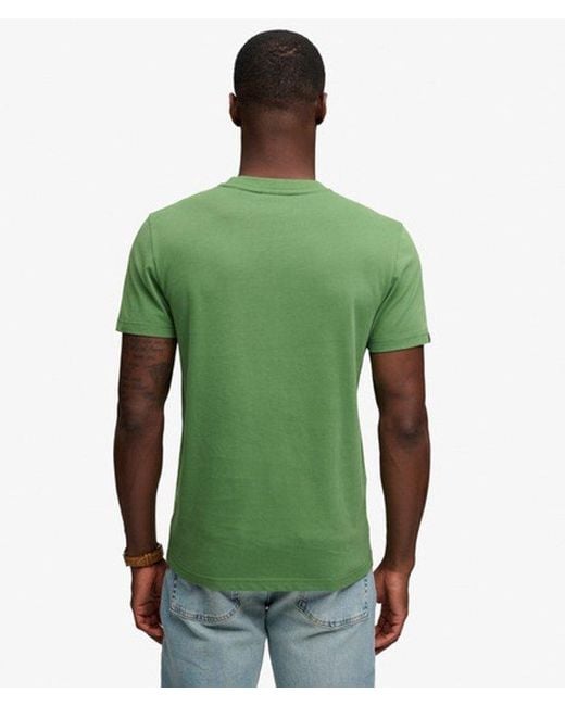 Superdry Green & Co Essential Stacked Logo Embroidered T-shirt for men