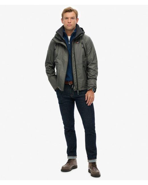 Superdry Black & Co Hooded Mountain Windbreaker Jacket for men