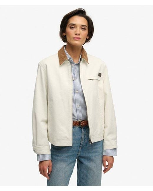 Superdry Natural & Co Cord Collar Ranch Jacket