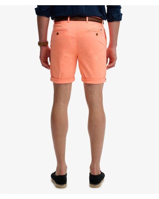 Superdry Blue & Co Premium Regular Chino Shorts X None / Washed Peach - Size: 32 for men