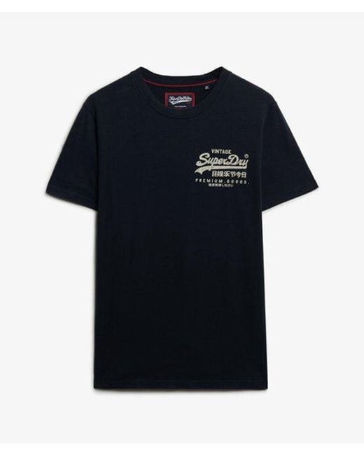 Superdry Blue & Co Vintage Logo Tokyo Relaxed T-shirt for men