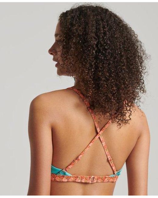 Superdry Blue Vintage Surf Triangle Bikini Top