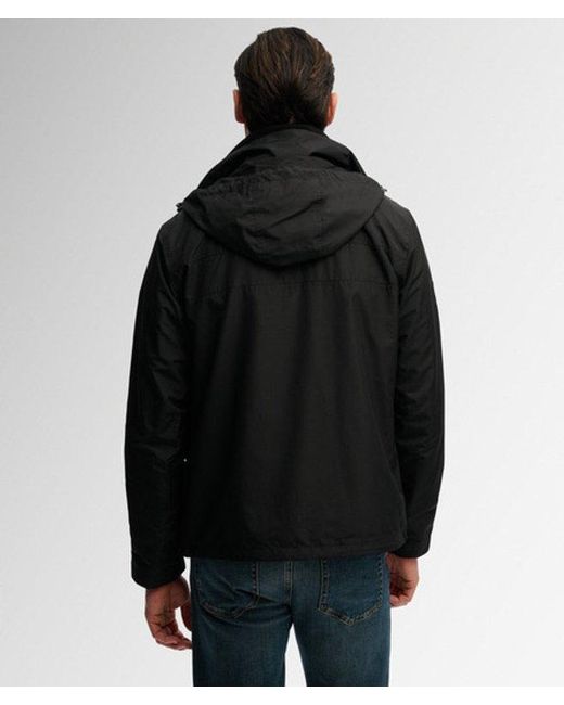 Superdry Black & Co Hooded Mountain Windbreaker Jacket for men
