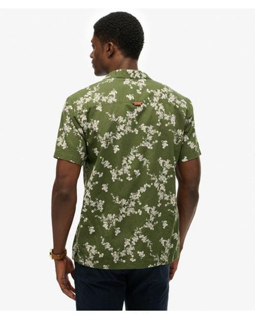 Superdry Green & Co Short Sleeve Beach Shirt for men