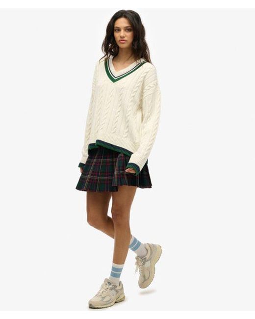 Superdry Black Check Mini Skirt