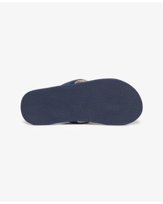 Superdry Blue Cork Graphic Flip Flops for men