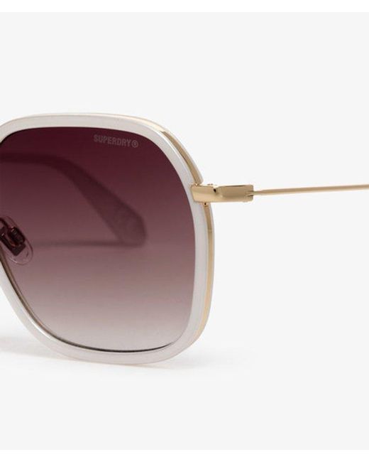 Femme Lunettes De Soleil Carrées En Métal Taille: 1Taille Superdry en coloris Purple