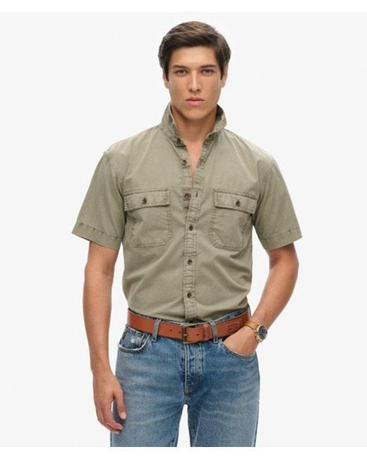 Superdry Green & Co Military Short Sleeve Shirt for men