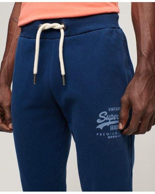 Superdry Klassieke Heritage joggingbroek Met Vintage Logo in het Blue voor heren