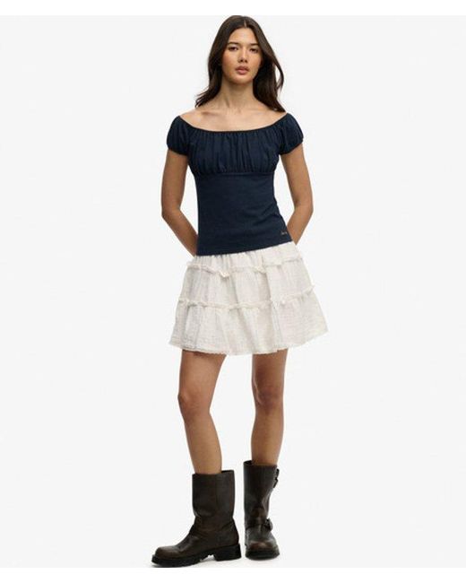 Superdry Blue & Co Athletic Essentials Ruched Top