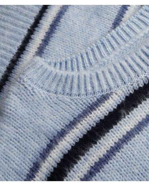 Superdry Blue & Co Slouchy Brushed Stripe Knit Jumper