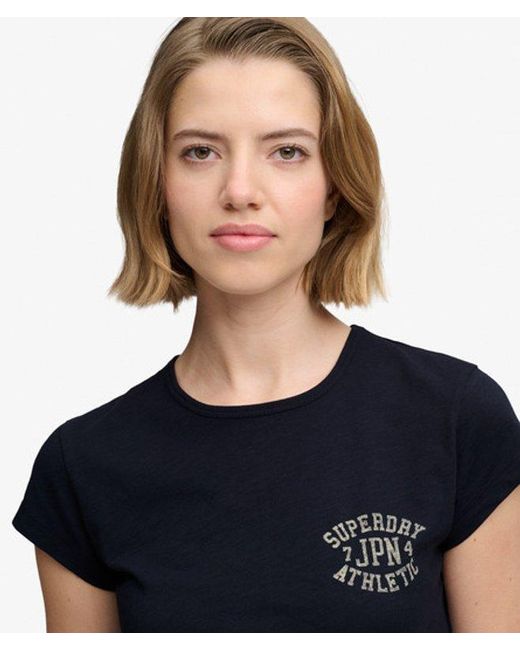 Superdry Blue Athletic Essential Slub T-Shirt