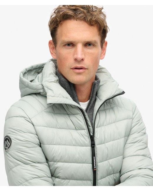 Superdry Gray & Co Hooded Fuji Sport Padded Jacket for men