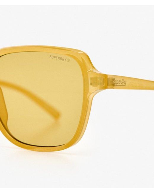 Femme Lunettes De Soleil Carrées Overtaille Taille: 1Taille Superdry en coloris Yellow