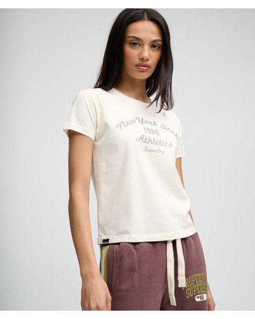 Superdry White & Co Athletic Essentials Fitted Graphic T-shirt