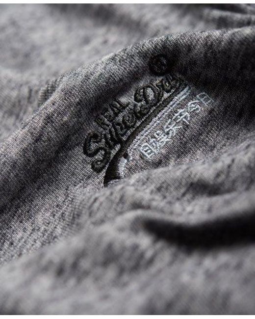 Superdry Gray Cali Ringer T-Shirt Flint Grit for men