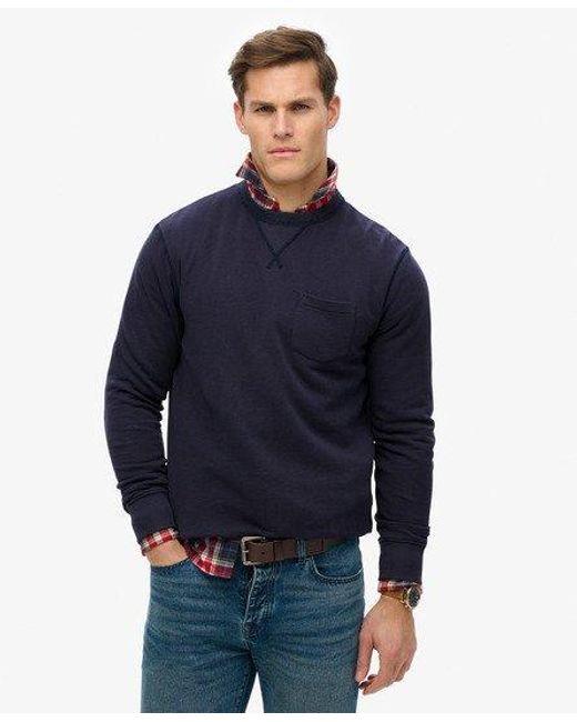 Superdry The Merchant Store - Sweatshirt in het Blue voor heren