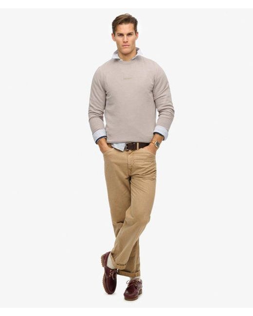 Superdry Gray & Co Micro Logo Crew Sweatshirt for men