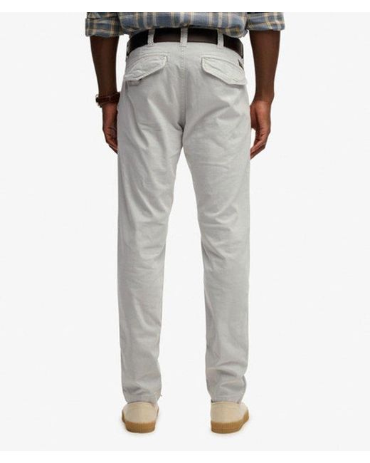 Superdry Utility Chino Broek in het Gray voor heren