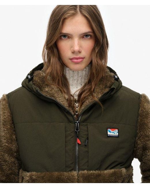 Superdry Brown & Co Super Soft Hybrid Full Zip Jacket