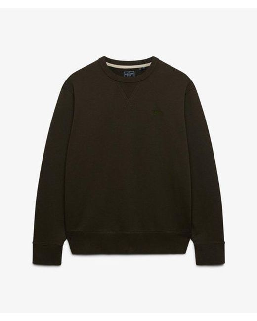 Superdry Black & Co Essential Stacked Logo Crew Sweatshirt for men