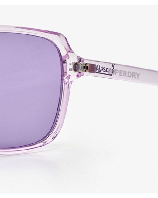 Superdry Purple & Co Oversized Square Sunglasses