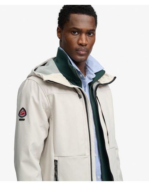 Superdry White & Co Hooded Softshell Trekker Jacket for men