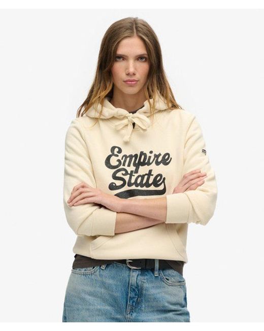 Superdry Natural & Co Graphic Logo Sparkle Hoodie
