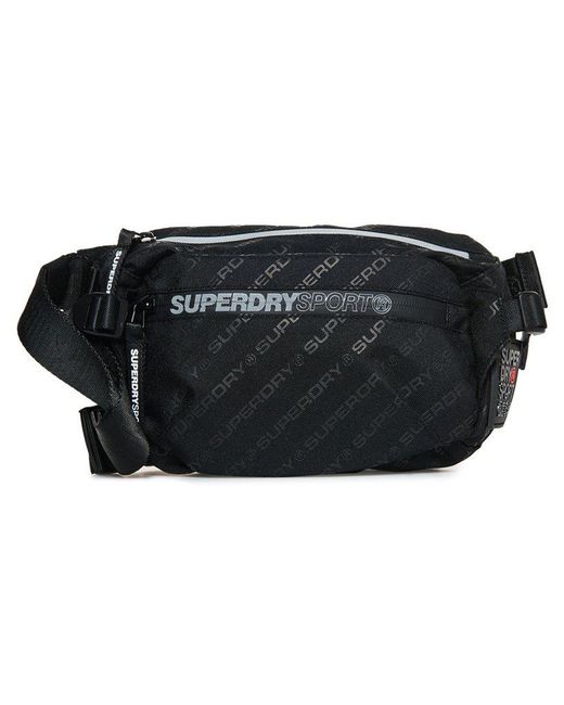 Superdry Black Sport Bum Bag for men