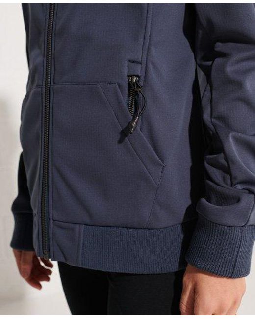 Superdry Blue Bonded Soft Shell Jacket Eclipse