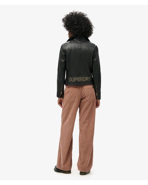 Superdry White & Co Mid Rise Wide Leg Cord Trousers