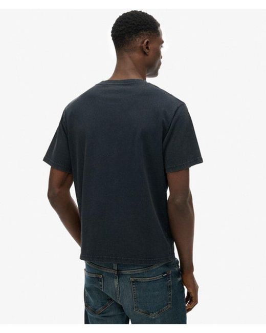 Superdry Essentials Relaxed T-shirt in het Blue voor heren