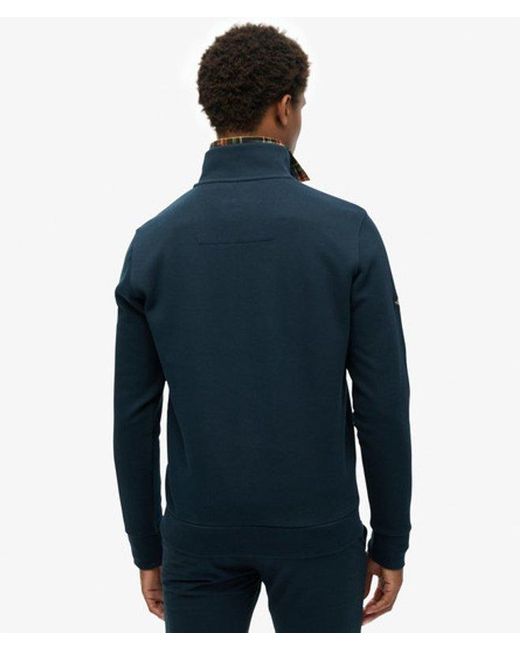 Superdry Blue & Co Core Pique Half Zip Sweatshirt for men