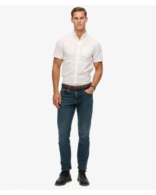 Superdry White & Co City Cotton Linen Short Sleeve Shirt for men