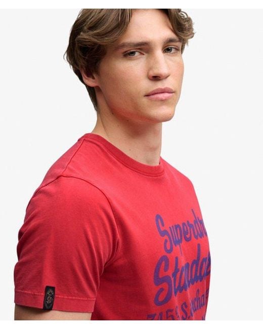 Superdry Red & Co Vintage Script T-shirt for men