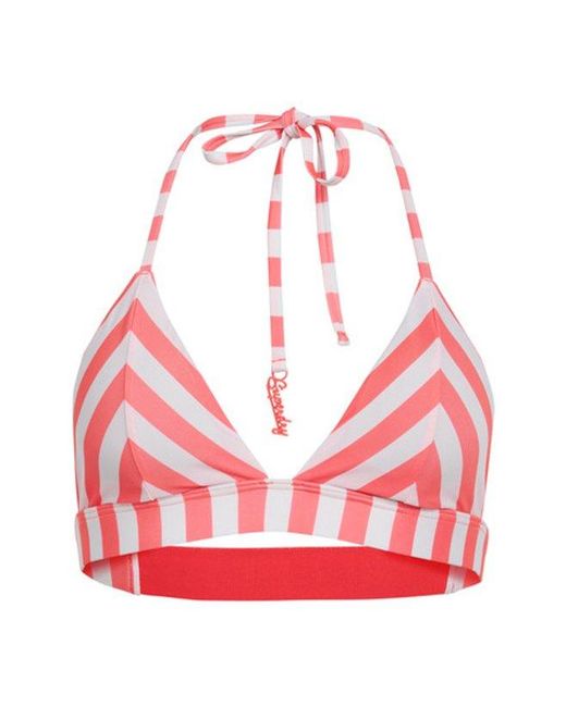 Superdry Red & Co Striped Cheeky Bikini Bottoms